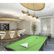 Cordon 4 Light 81.25 inch Rubbed Brass Billiard Ceiling Light in White Plastic