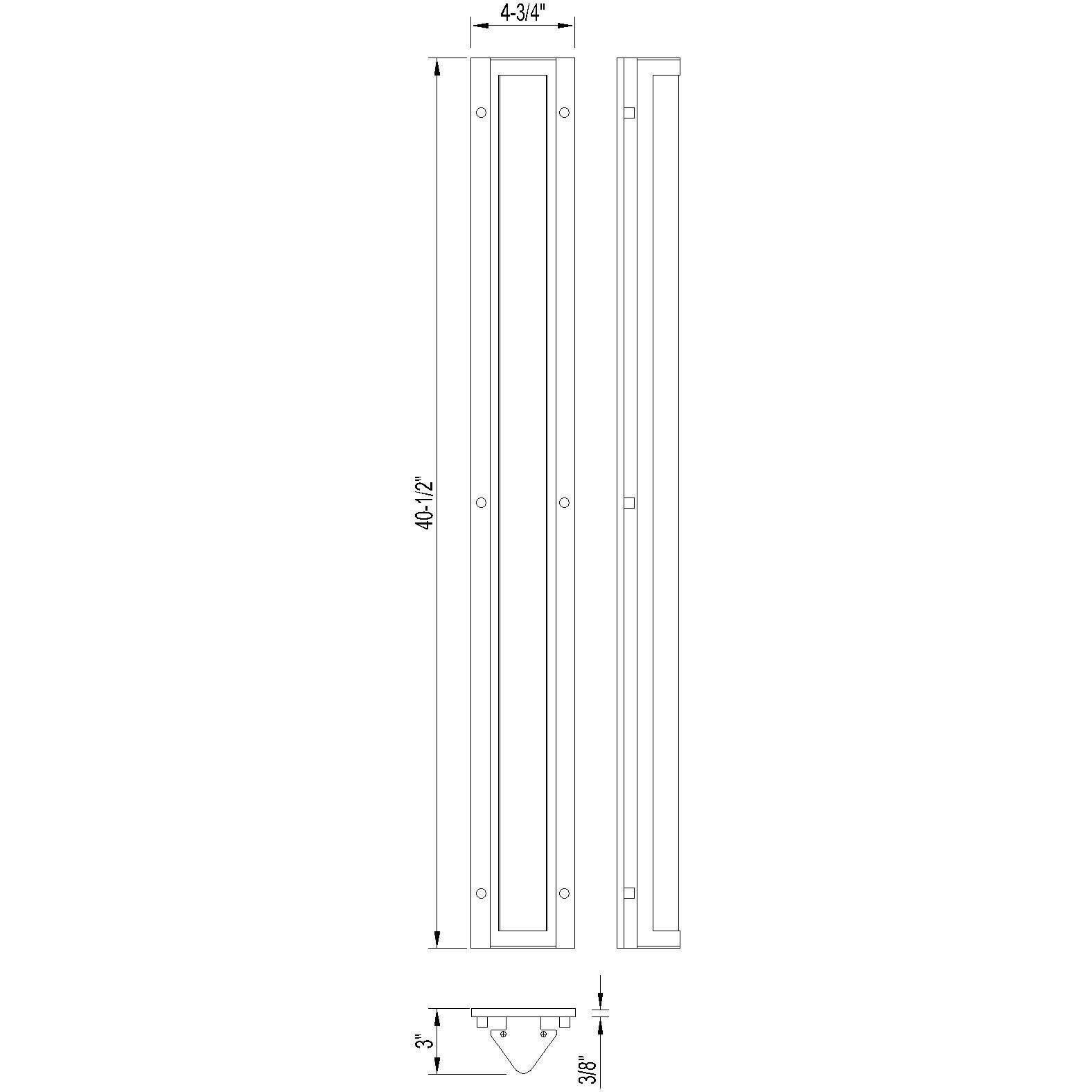 Hy50 LED 40.38 inch Sand Black Outdoor Wall Sconce