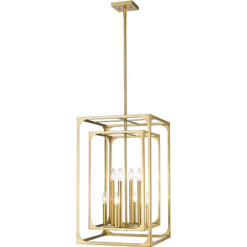 Easton 8 Light 16.5 inch Rubbed Brass Chandelier Ceiling Light