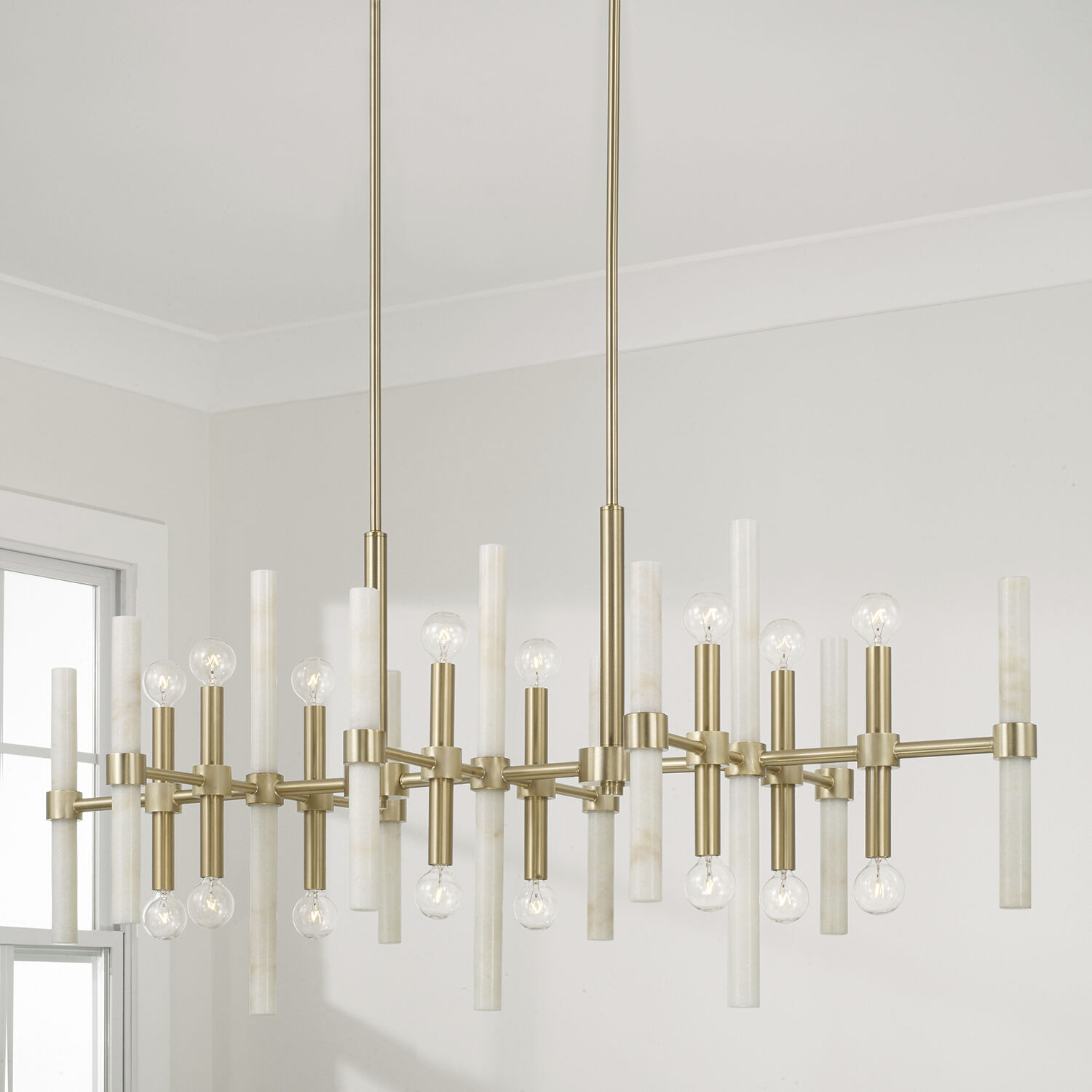Marlow 16 Light 47.25 inch Matte Brass Island Light Ceiling Light
