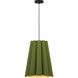 Olivia 1 Light 15.5 inch Black Pendant Ceiling Light in Green/Ash, WEP Collection