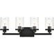 Saanvi 4 Light 25 inch Black Bath Sconce Wall Light