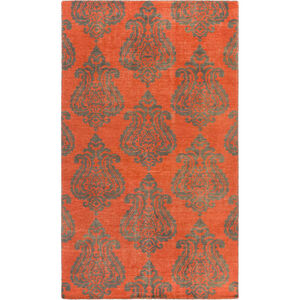 Marta 108 X 72 inch Orange and Gray Area Rug, Wool