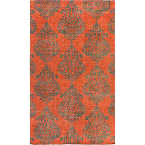 Marta 108 X 72 inch Orange and Gray Area Rug, Wool