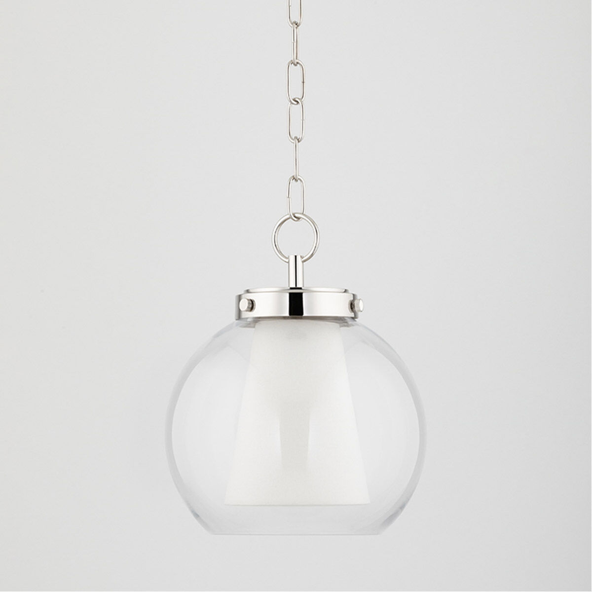 Sasha LED 10 inch Polished Nickel Pendant Ceiling Light