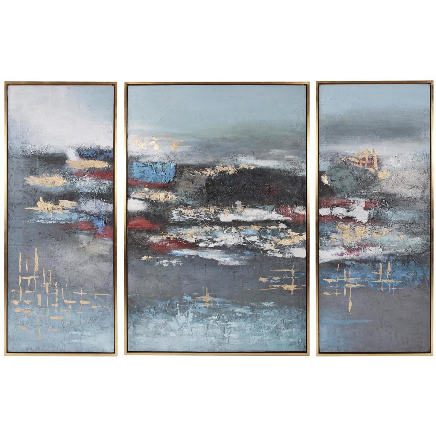 Cool Run 61.5 X 25.5 inch Hand Painted Original Art, Left