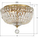 Roslyn 4 Light 12 inch Aged Brass Flush Ceiling Light