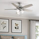 Builder 52 inch Brushed Nickel with Light Gray Oak/Warm Grey Oak Blades Ceiling Fan