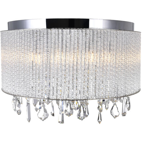 Benson 9 Light 20 inch Chrome Drum Shade Flush Mount Ceiling Light