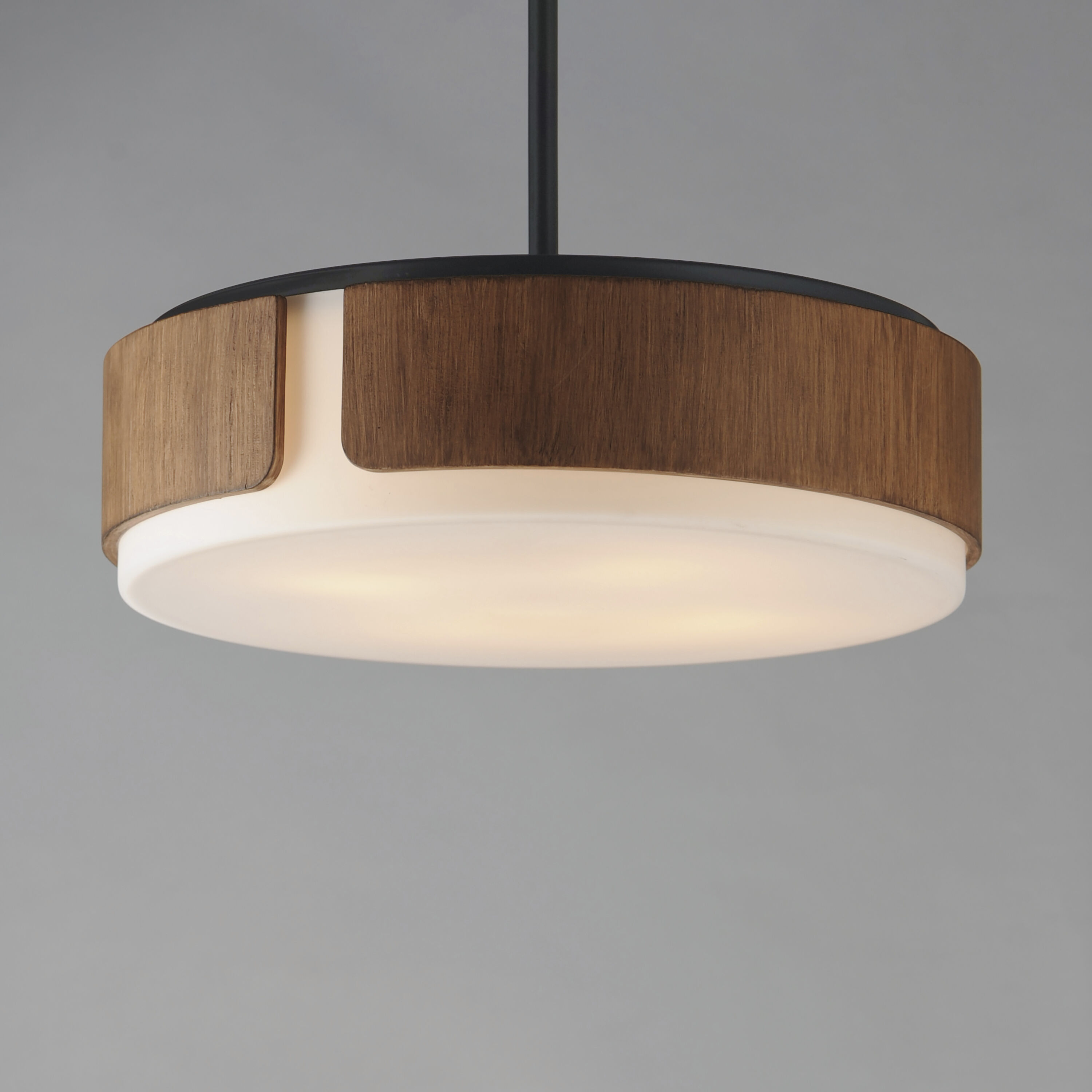 Draughtsman 4 Light 18 inch Walnut and Black Flush Mount Ceiling Light in Satin White