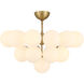 Lunara 19 Light 28 inch Legacy Brass Convertible Chandelier/Semi-Flush Mount Ceiling Light