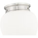 Gideon 1 Light 12.5 inch Brushed Nickel Flush Mount Ceiling Light