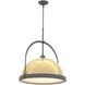 Atlas 1 Light 21.7 inch Natural Iron and Modern Brass Pendant Ceiling Light in Natural Iron/Modern Brass, Large
