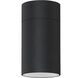 Pillar LED 8 inch Textured Black Outdoor Wall Mount 