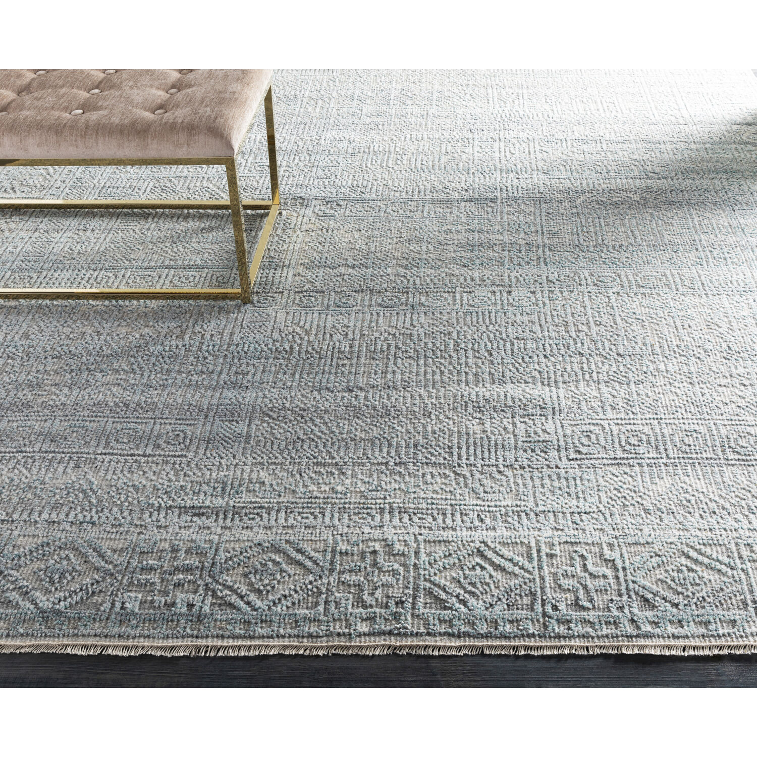 Nobility 120 X 96 inch Teal Rug in 8 x 10, Rectangle