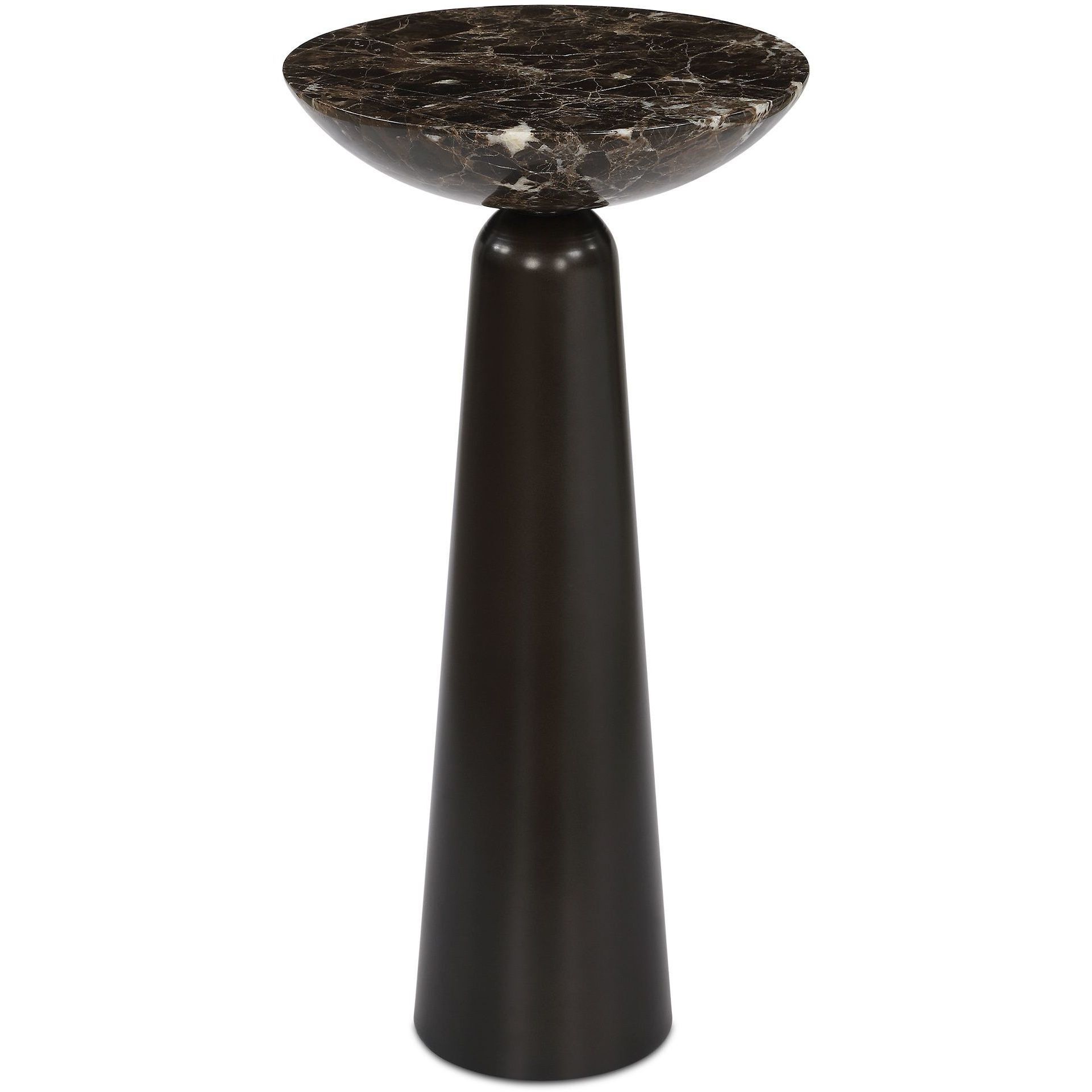 Hastings 22 X 11 inch Dark Bronze and Brown Marble Accent Table