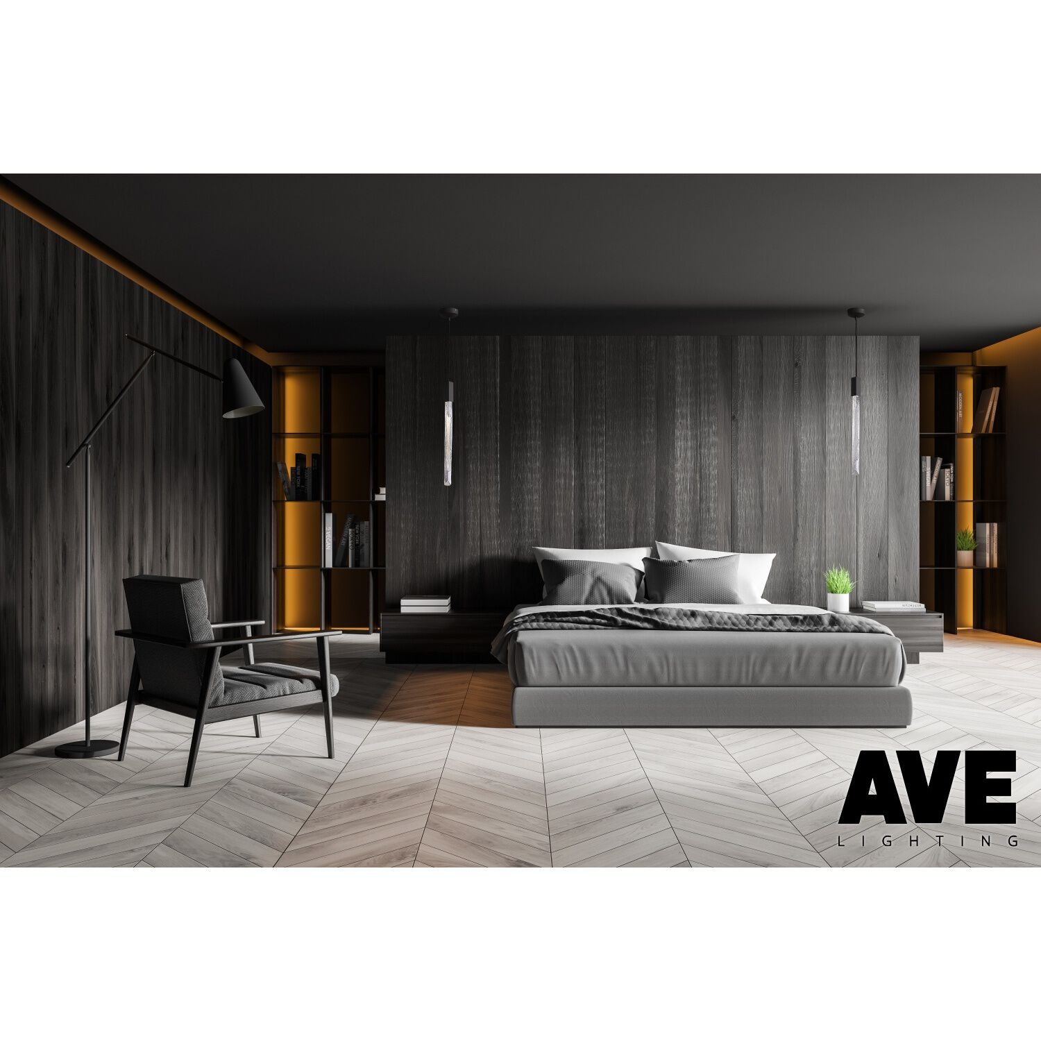 Alpine LED 3 inch Black Pendant Ceiling Light