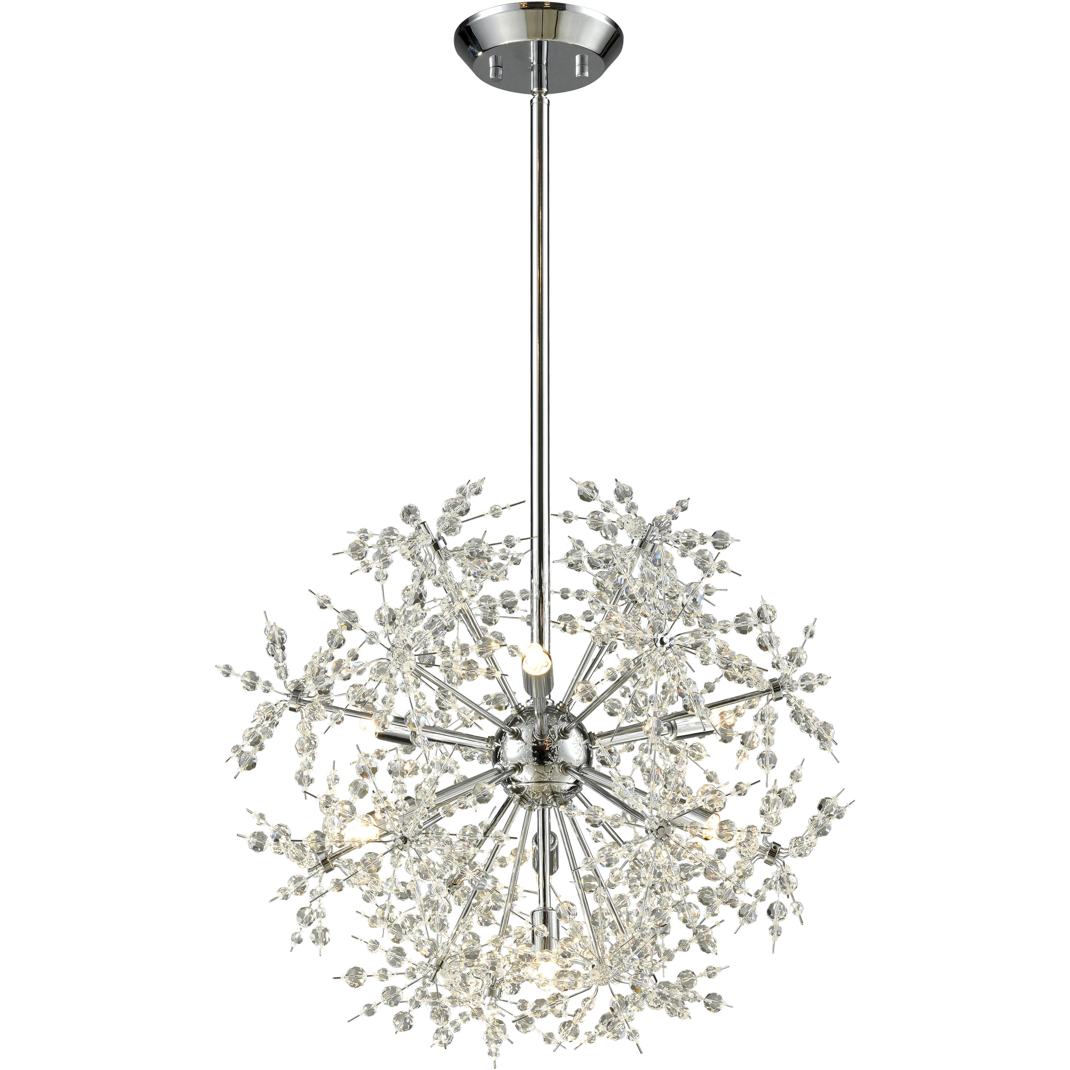 Snowburst 7 Light 20 inch Polished Chrome Chandelier Ceiling Light