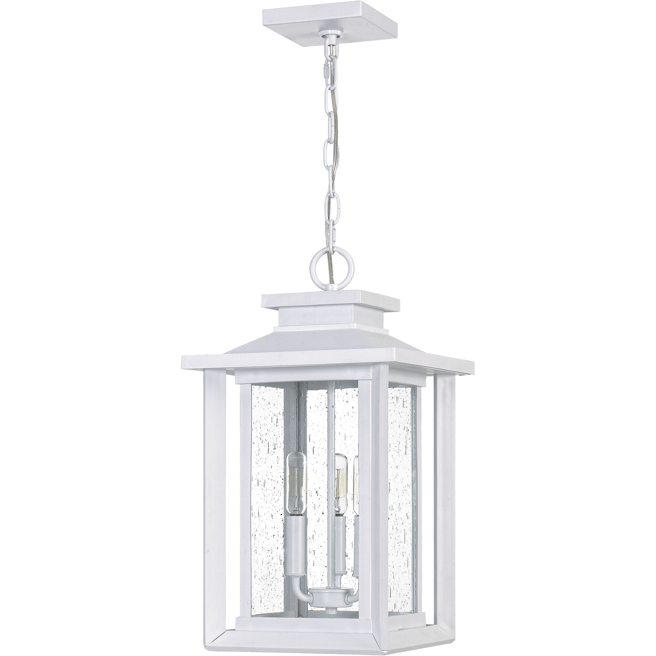 Wakefield 3 Light 11 inch White Lustre Outdoor Hanging Lantern