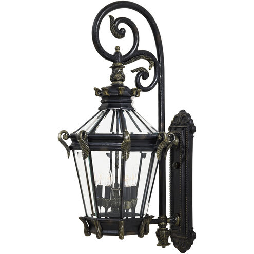 Stratford Hall 5 Light 40 inch Heritage/Gold Outdoor Wall Mount, Great Outdoors