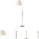 Signature 57 inch 150 watt Brushed Steel Floor Lamp Portable Light, Adjustable Pole
