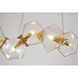 Canada 6 Light 12 inch Brass Gold Chandelier Ceiling Light