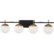 Alluria 4 Light 33 inch Weathered Black W/Autumn Gold Bath Light Wall Light