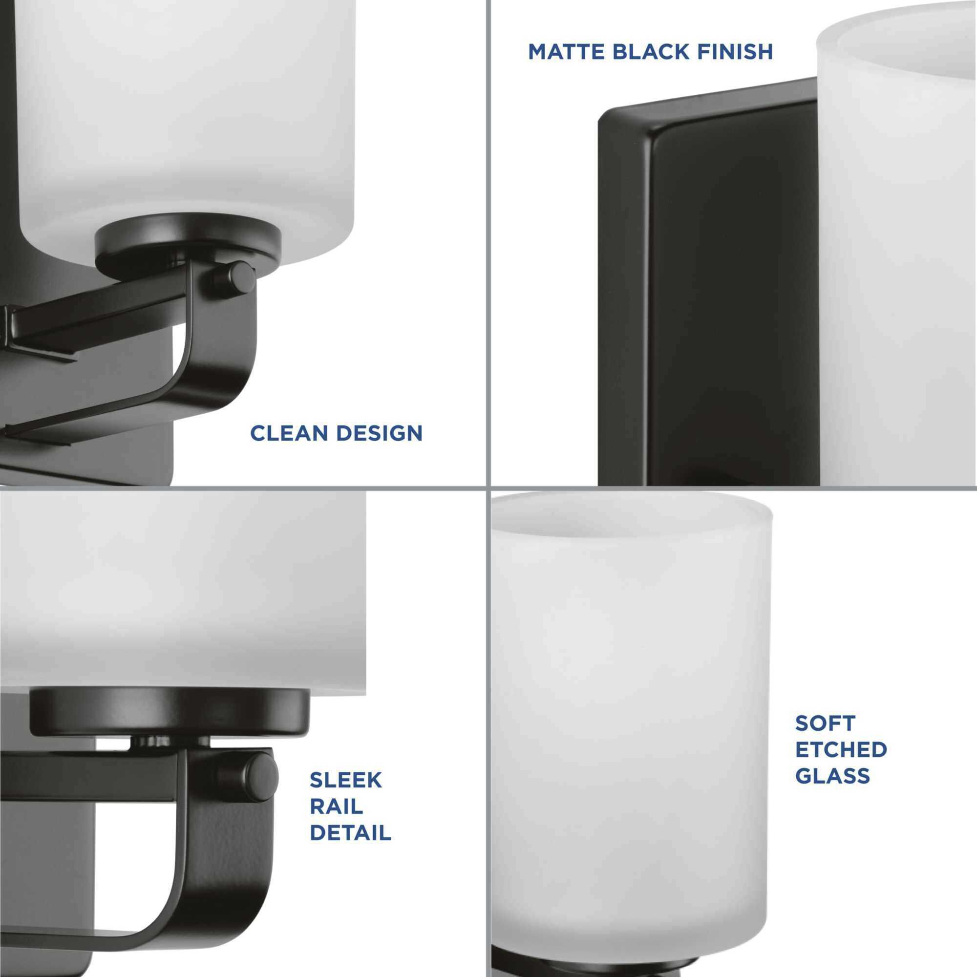 League 1 Light 5 inch Matte Black Bath Vanity Wall Light