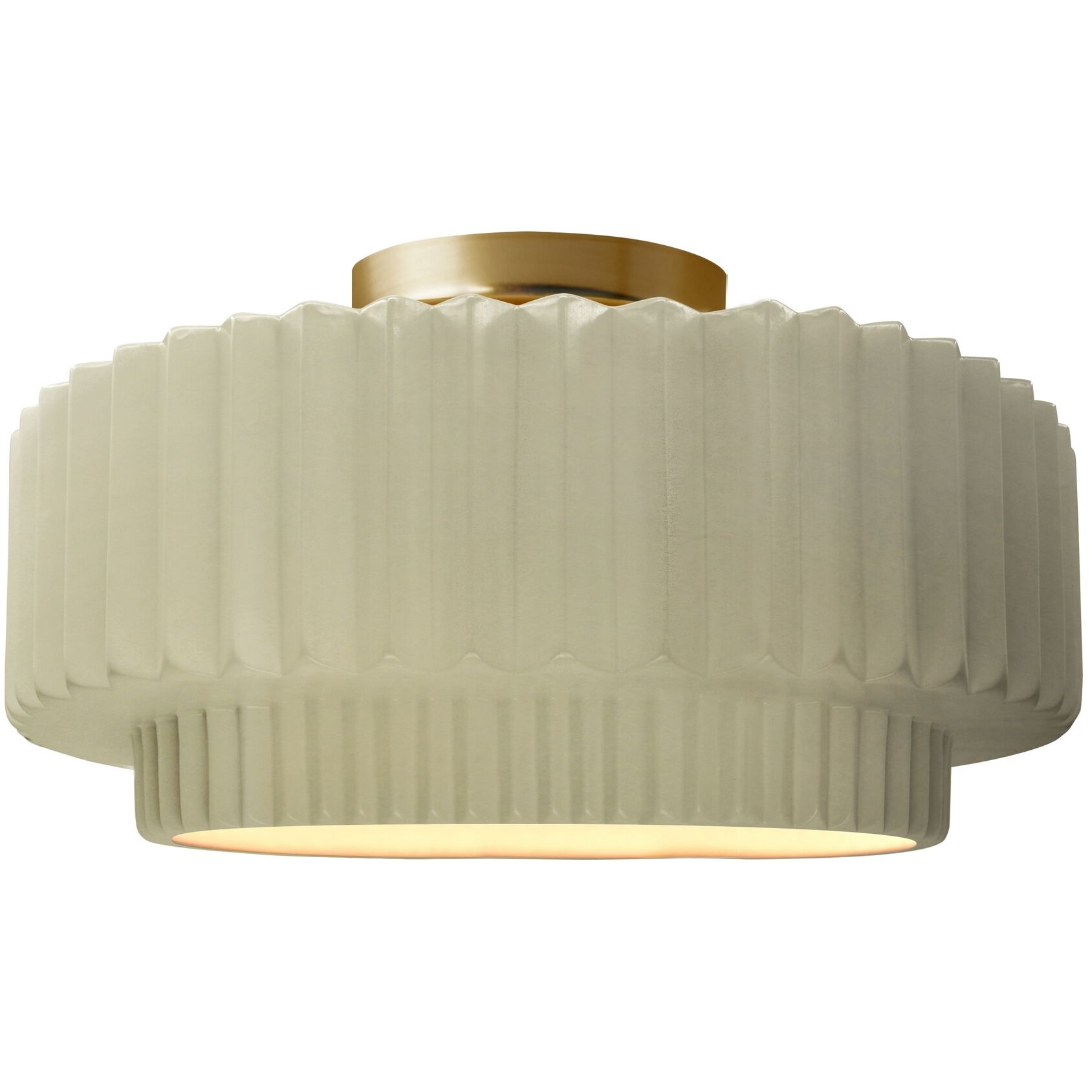 Radiance Collection - Pleated Tier Semi-Flush Ceiling Light, Form+Finish+Function