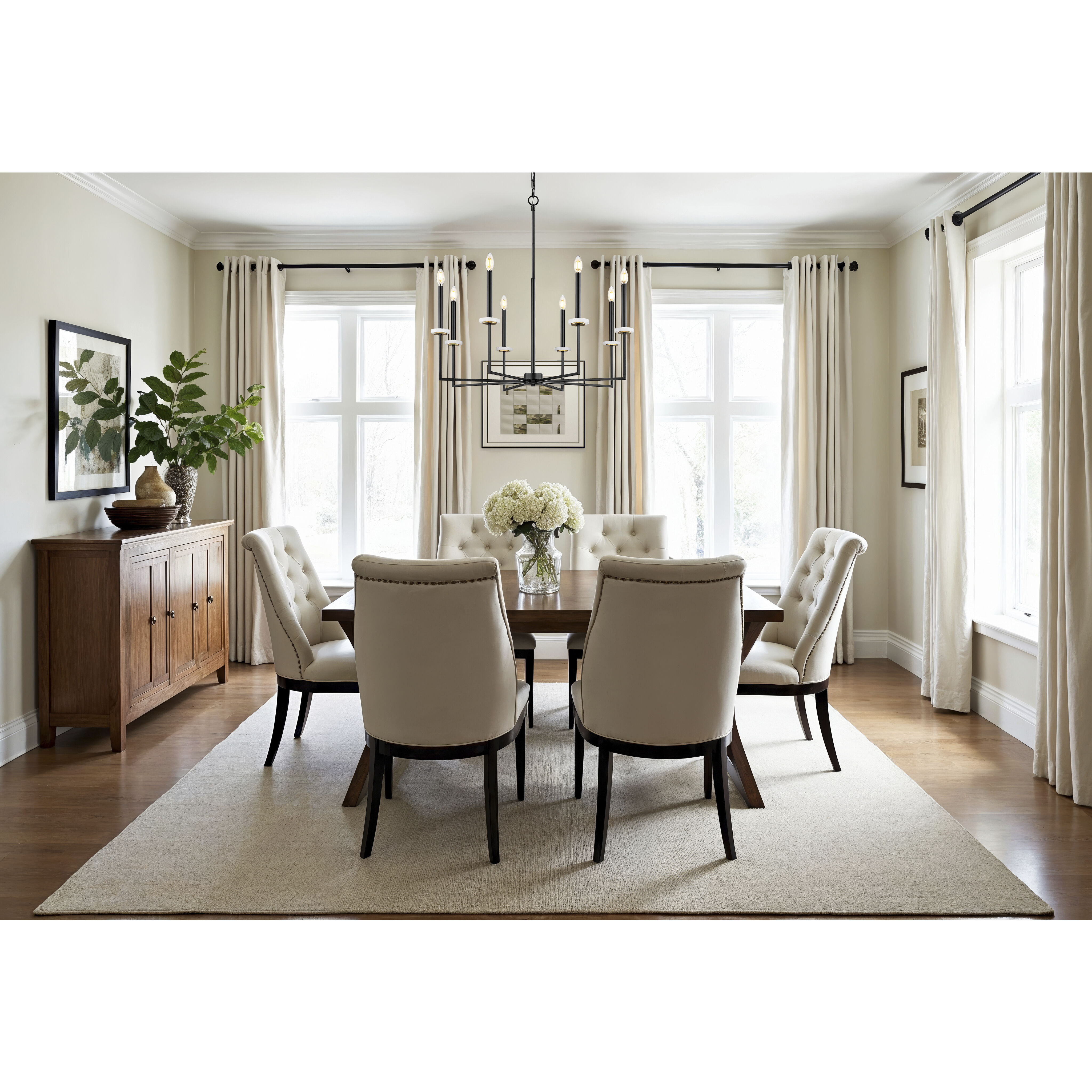 Gaultier 8 Light 35.25 inch Matte Black and Mondern Gold Chandelier Ceiling Light in Matte Black and Modern Gold