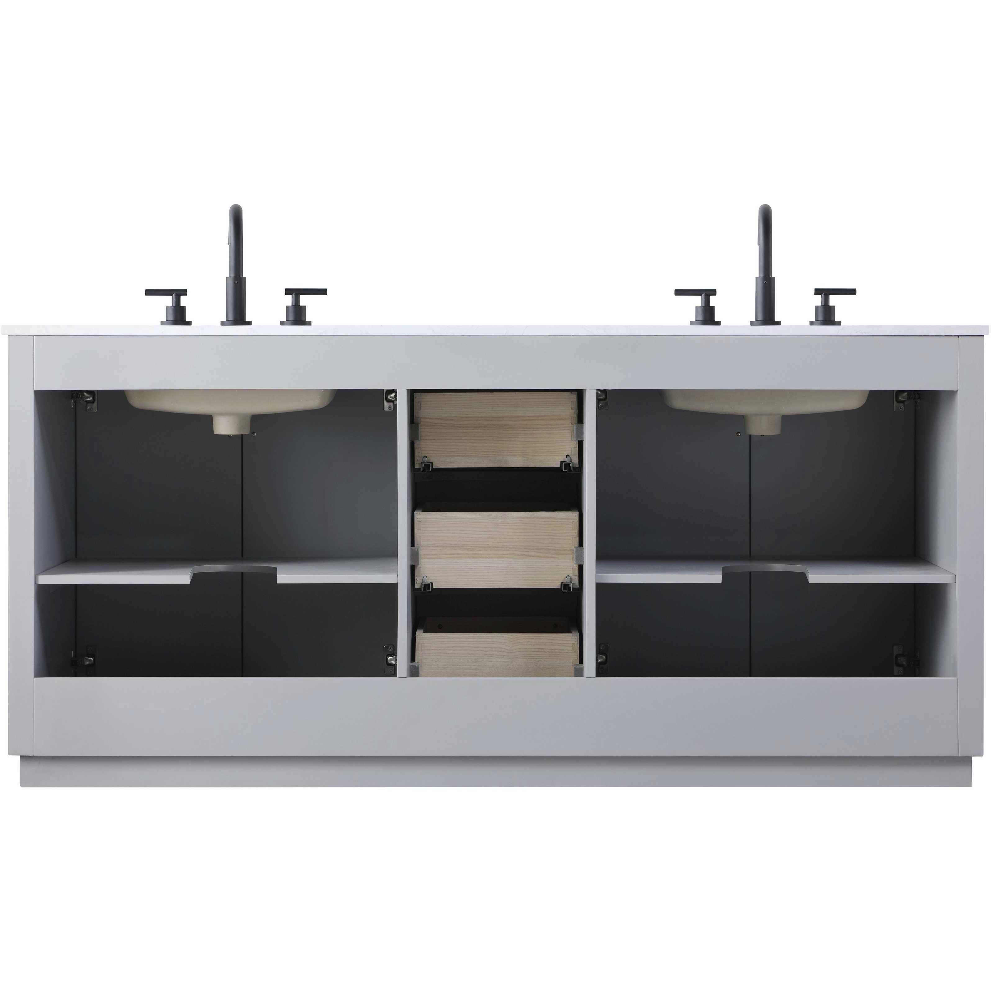 Chase 72 X 34 inch Grey Bathroom Vanity Cabinet