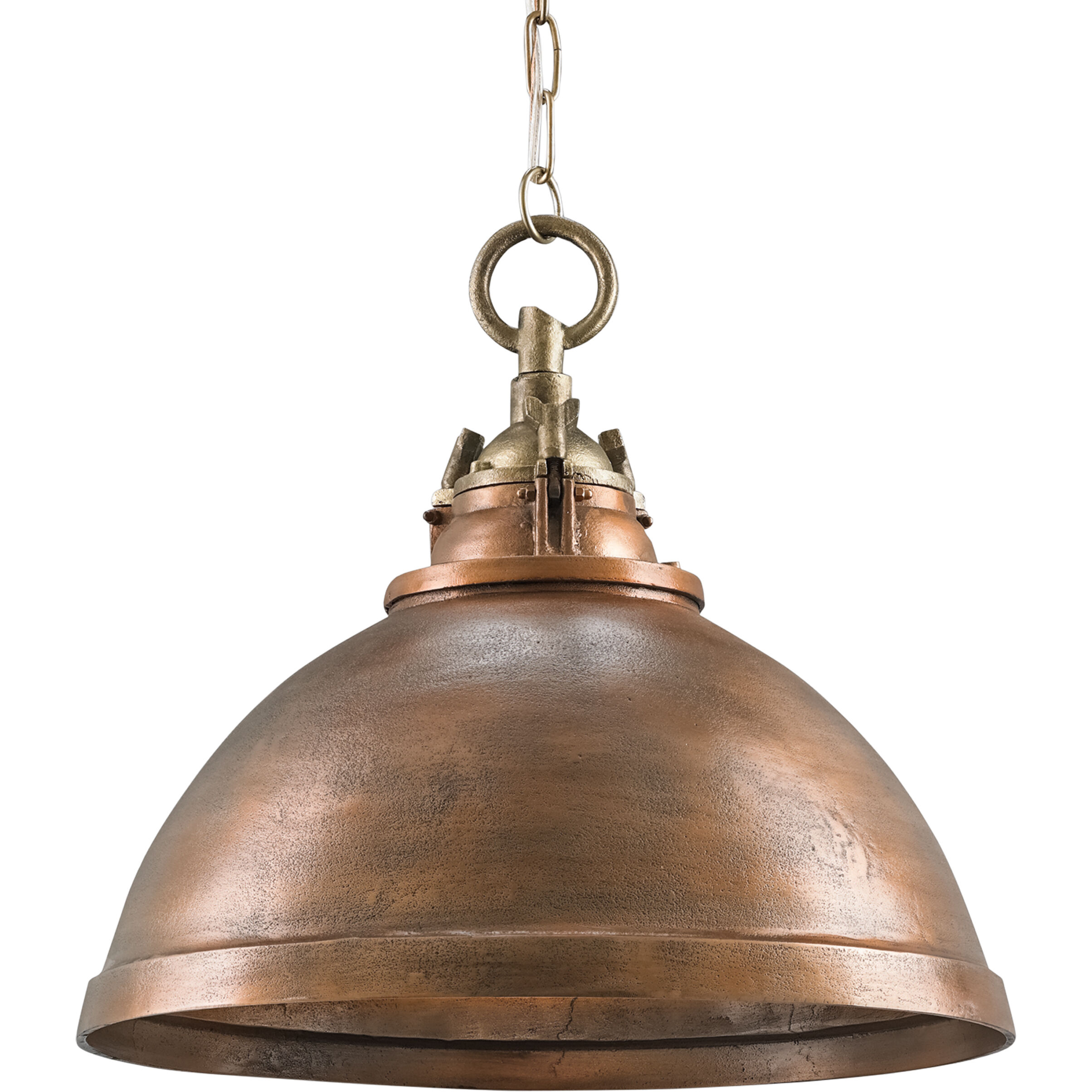 Admiral 1 Light 20 inch Copper/Antique Brass Pendant Ceiling Light