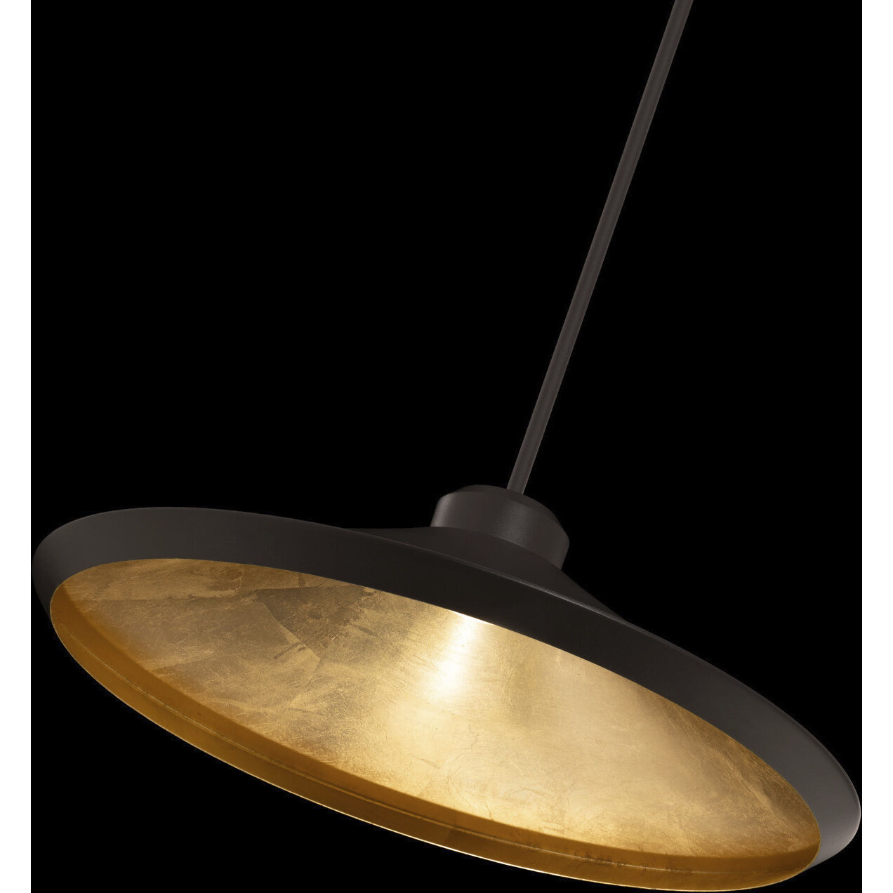 Alfa 1 Light 23.75 inch Bronze Gold Leaf Pendant Ceiling Light