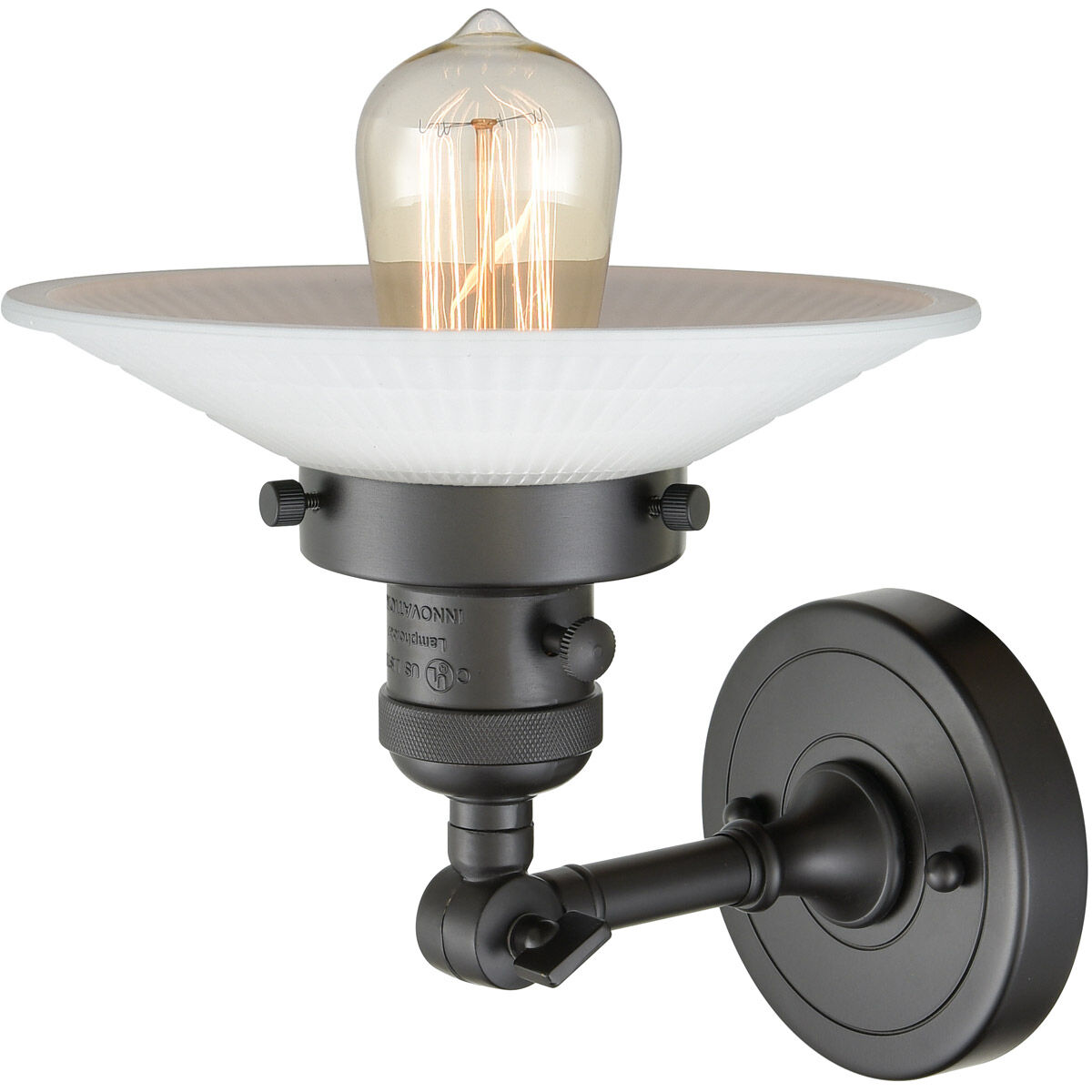 Franklin Restoration Halophane LED 9 inch Oil Rubbed Bronze Sconce Wall Light, Franklin Restoration