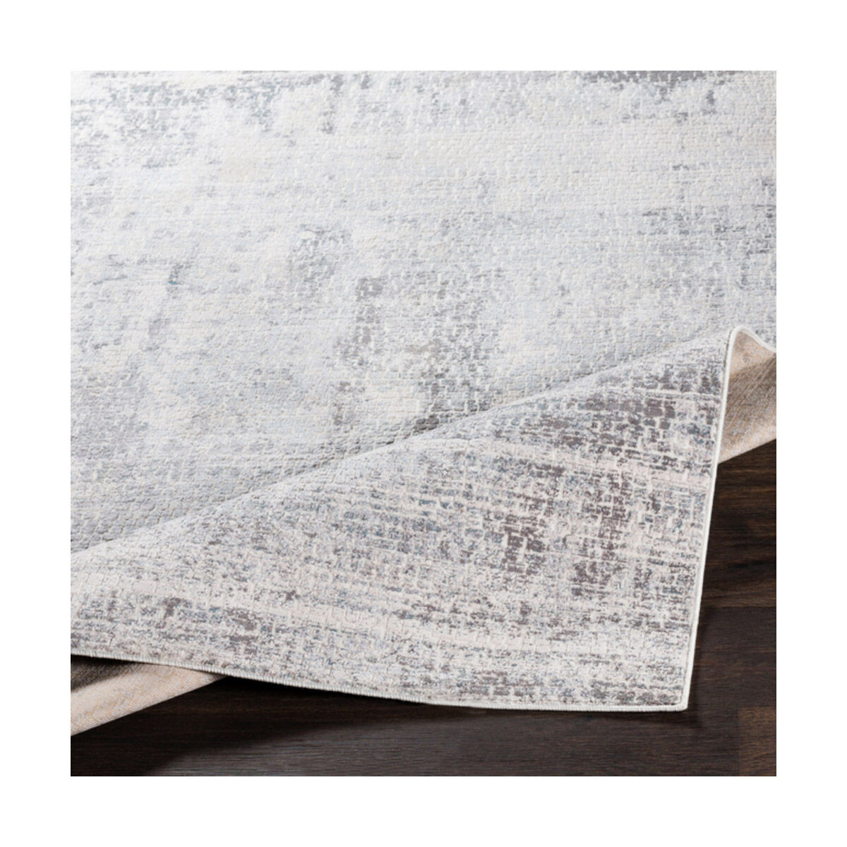 Genesis 35 X 24 inch Silver Gray/White/Pale Blue/Medium Gray/Denim Rugs in 2 x 3, Rectangle