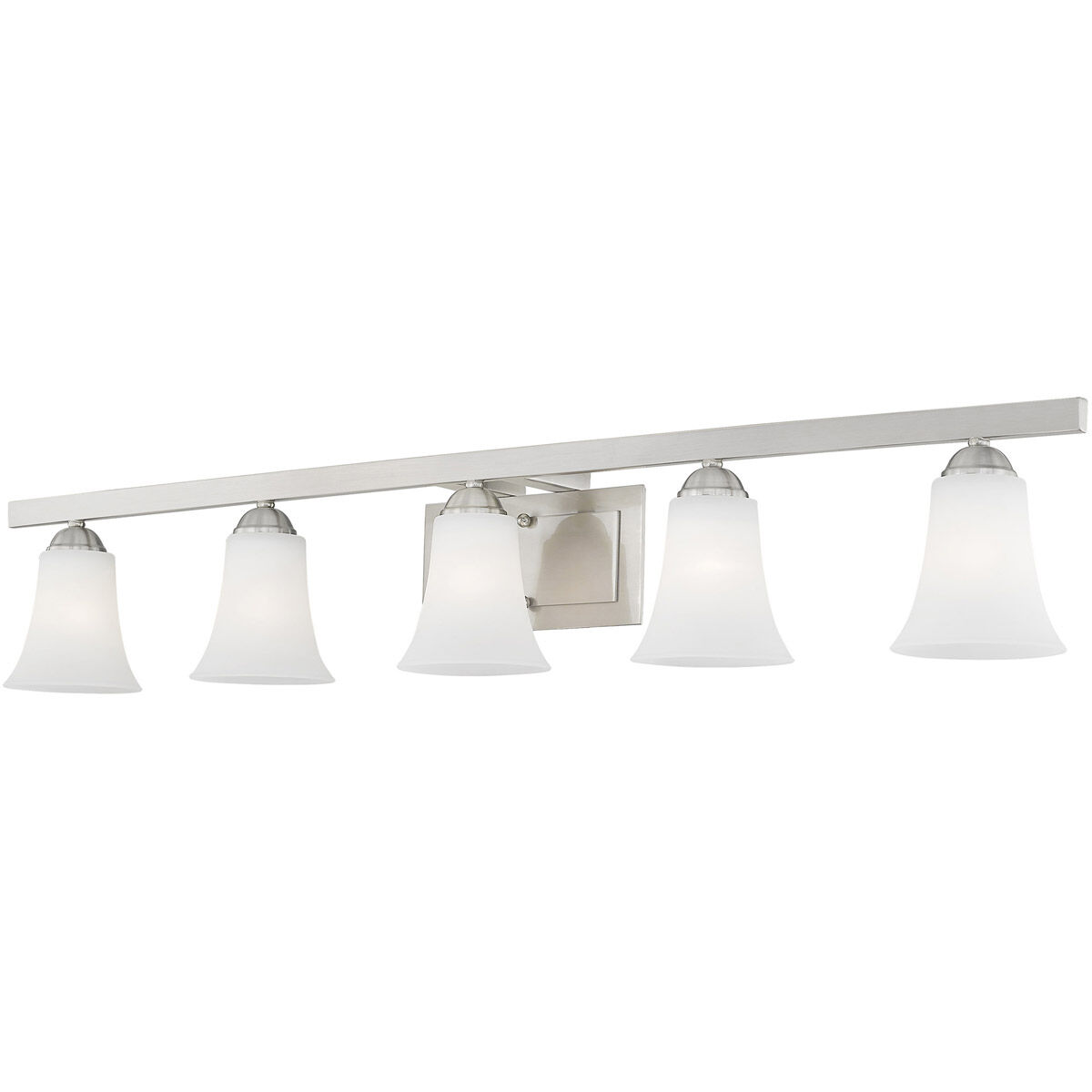 Ridgedale 5 Light 43 inch Brushed Nickel Bath Vanity Wall Light