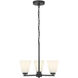 Strayhan 3 Light 18 inch Matte Black Chandelier Ceiling Light