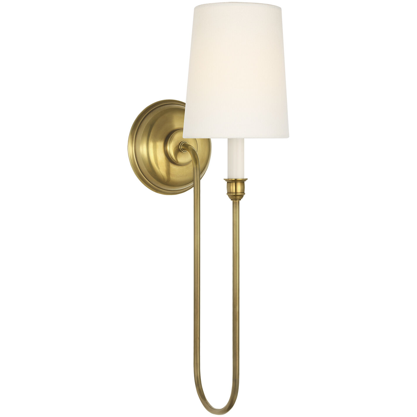 Thomas O'Brien Vendome LED 5.5 inch Hand-Rubbed Antique Brass Deep Arm Cordless Sconce Wall Light