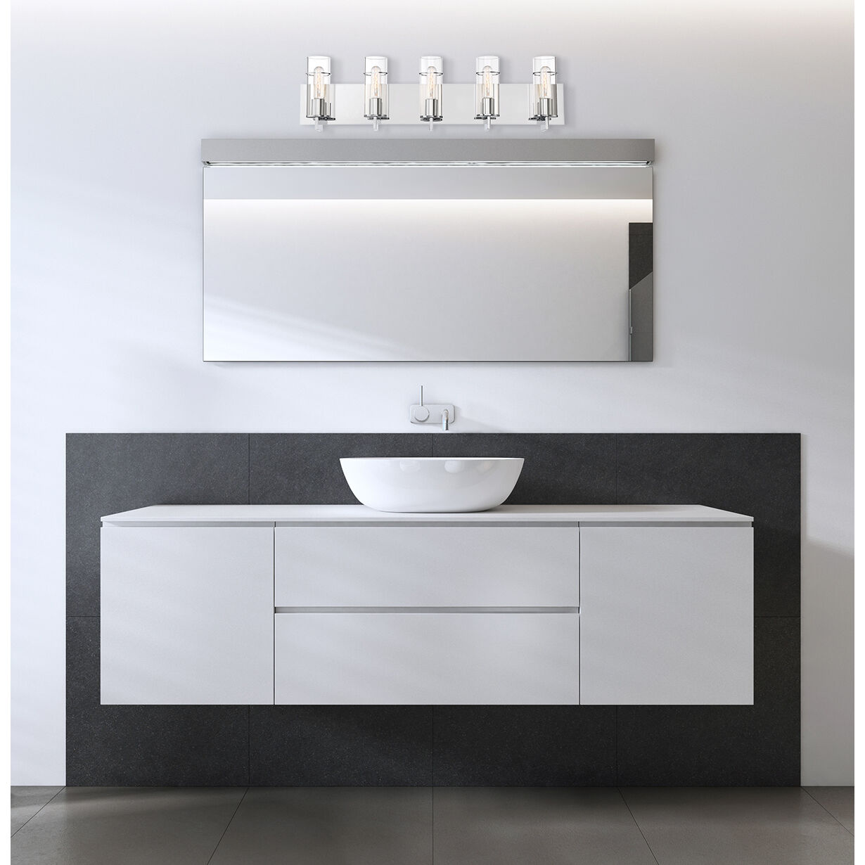 Pista LED 33.75 inch Chrome Vanity Light Wall Light