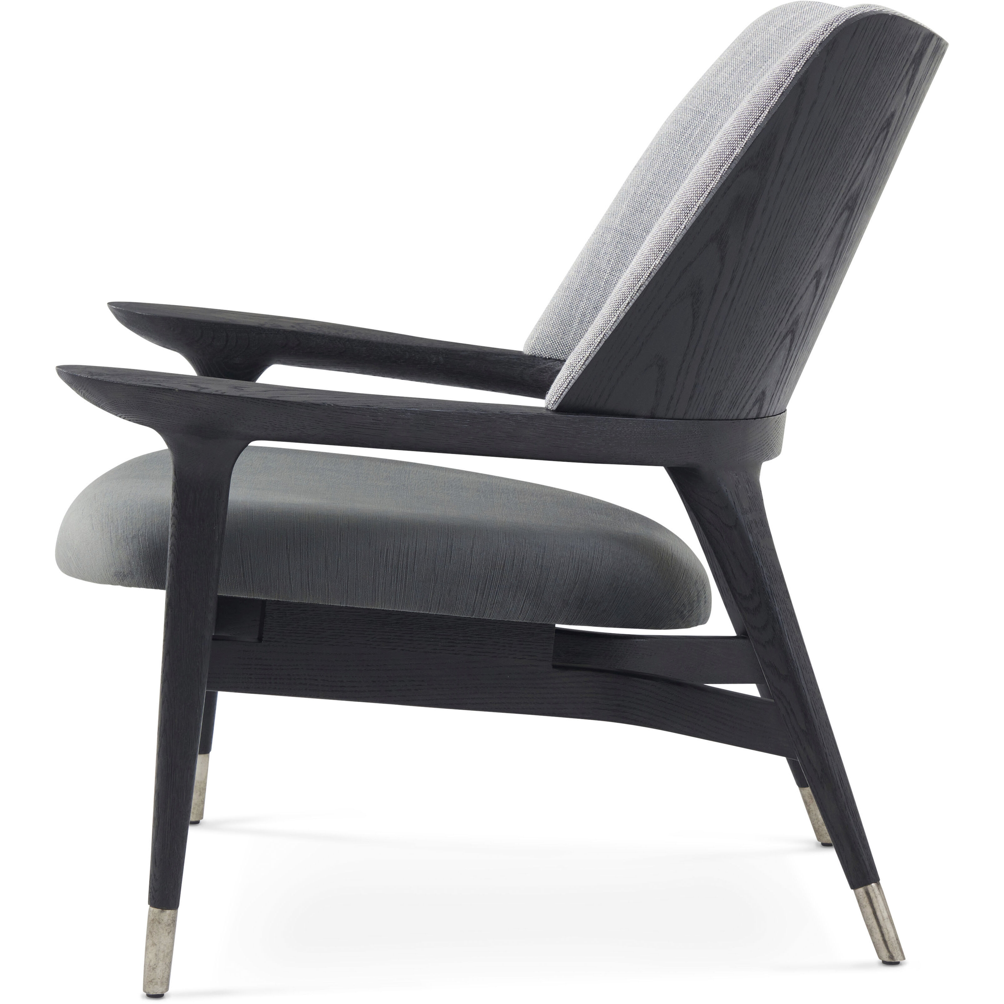 Mod Charcoal Oak Occasional Chair, Wooden, Upholstered