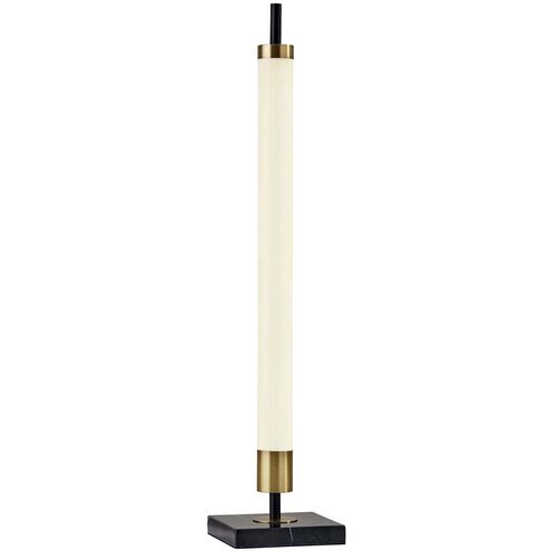 Piper 30 inch 12.00 watt Black and Antique Brass with Black Marble Table Lamp Portable Light