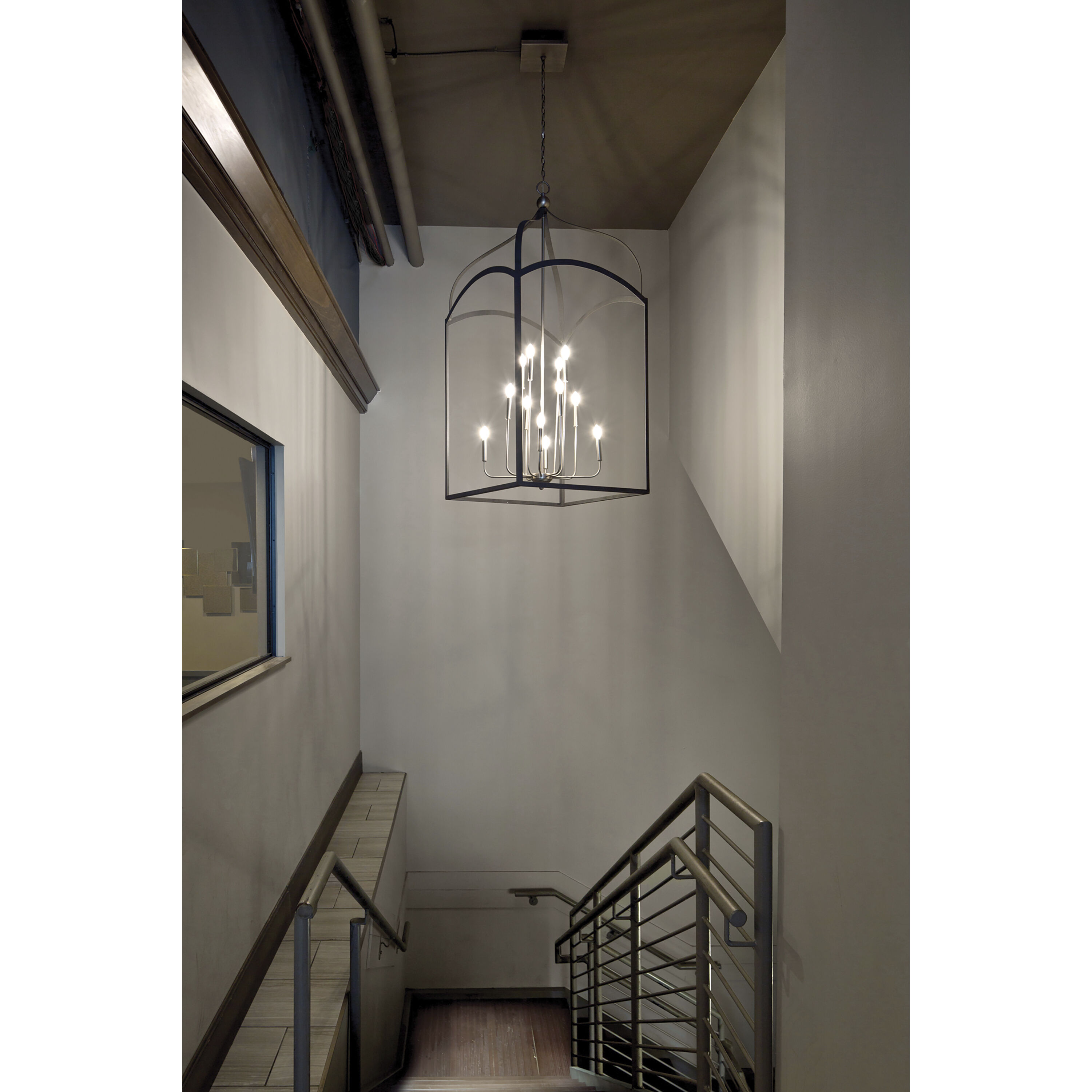 Clarendon 12 Light 30 inch Aged Zinc with Antique Nickel Indoor Chandelier Ceiling Light