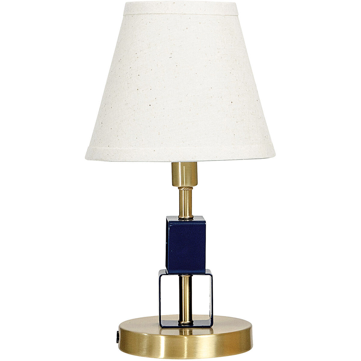 Bryson 13 inch 60.00 watt Satin Brass and Navy Blue Mini Accent Lamp Portable Light