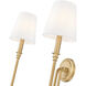 Jisele Wall Sconce Wall Light in Rubbed Brass
