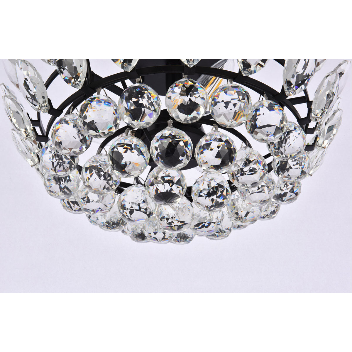 Emilia 3 Light 16 inch Black Flush Mount Ceiling Light
