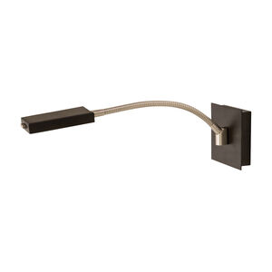 Lewis LED 5 inch Black with Satin Nickel Wall Lamp Wall Light