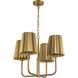 Alora Mood Plisse 4 Light 22.5 inch Aged Gold Chandelier Ceiling Light