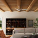 Inez 60 inch Brushed Nickel with Fresh White Blades Outdoor Ceiling Fan