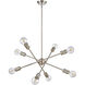 Module 8 Light 22 inch Satin Nickel Chandelier Ceiling Light