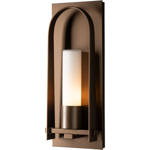 Triomphe 1 Light 16 inch Coastal Burnished Steel Outdoor Sconce, Small